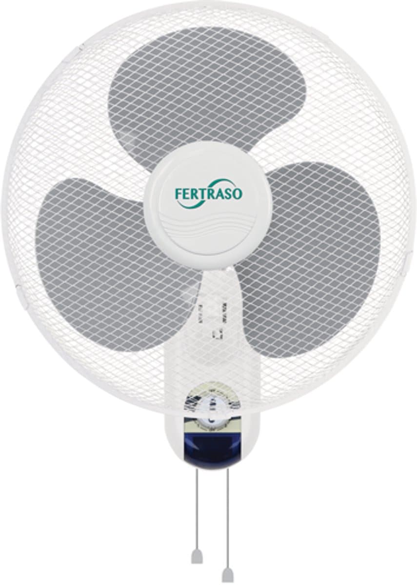 Fertraso Wandventilator Ø40cm met touw, Trekschakelaar, wall fan met touw, ventilator met trekschakelaar, zwenkbaar muur ventilator, stille muur fan met touw, fertraso — afbeelding 1