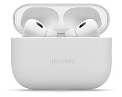 DECODED Siliconen AirPods Hoesje - Geschikt voor AirPods Pro 3 - Soft Touch Silicone - Ondersteund Draadloos Opladen - Valbescherming - Grijs
