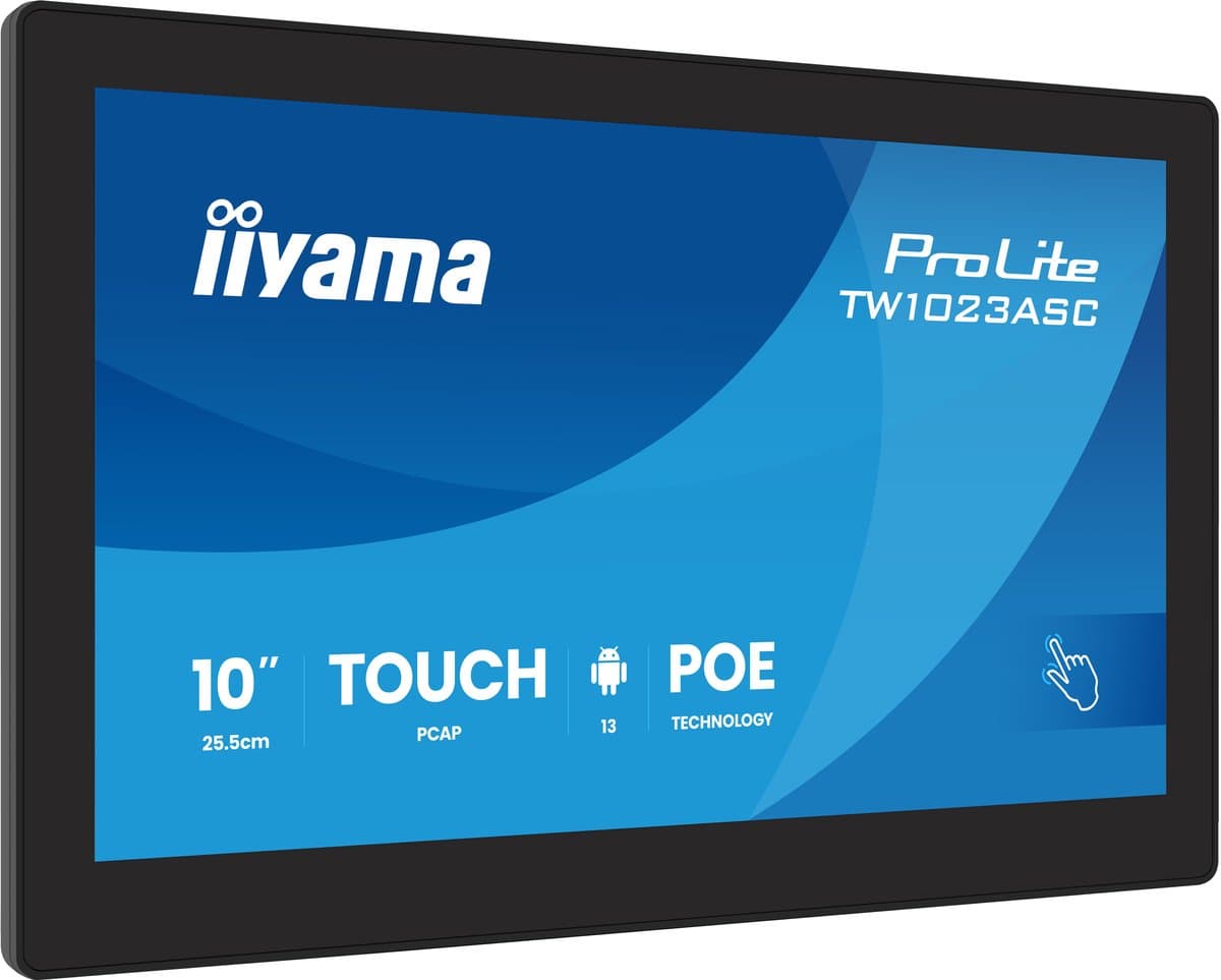 iiyama ProLite TW1023ASC-B3P - 10 inch - 1280x800 - IPS - Touch - RJ45 - Android 13 — afbeelding 1
