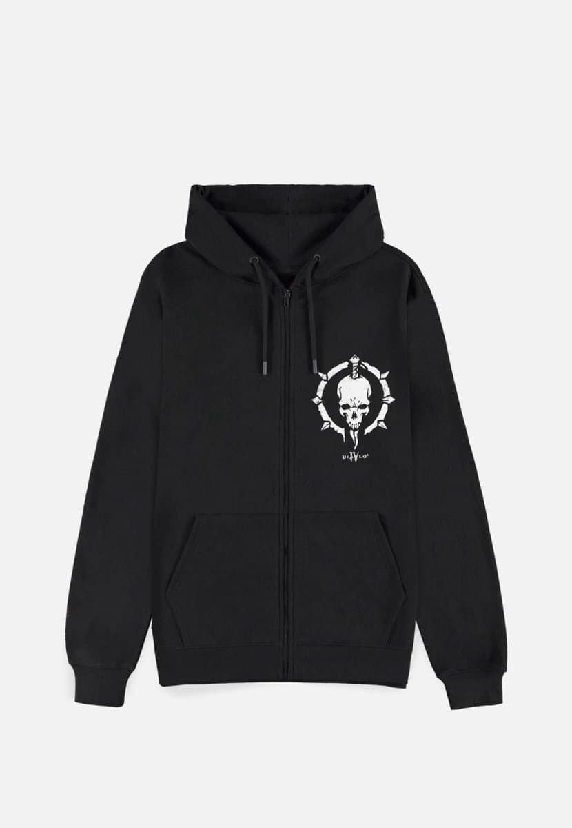 Diablo - Diablo IV - Necromancer Sigil Vest met capuchon - S - Zwart — afbeelding 1