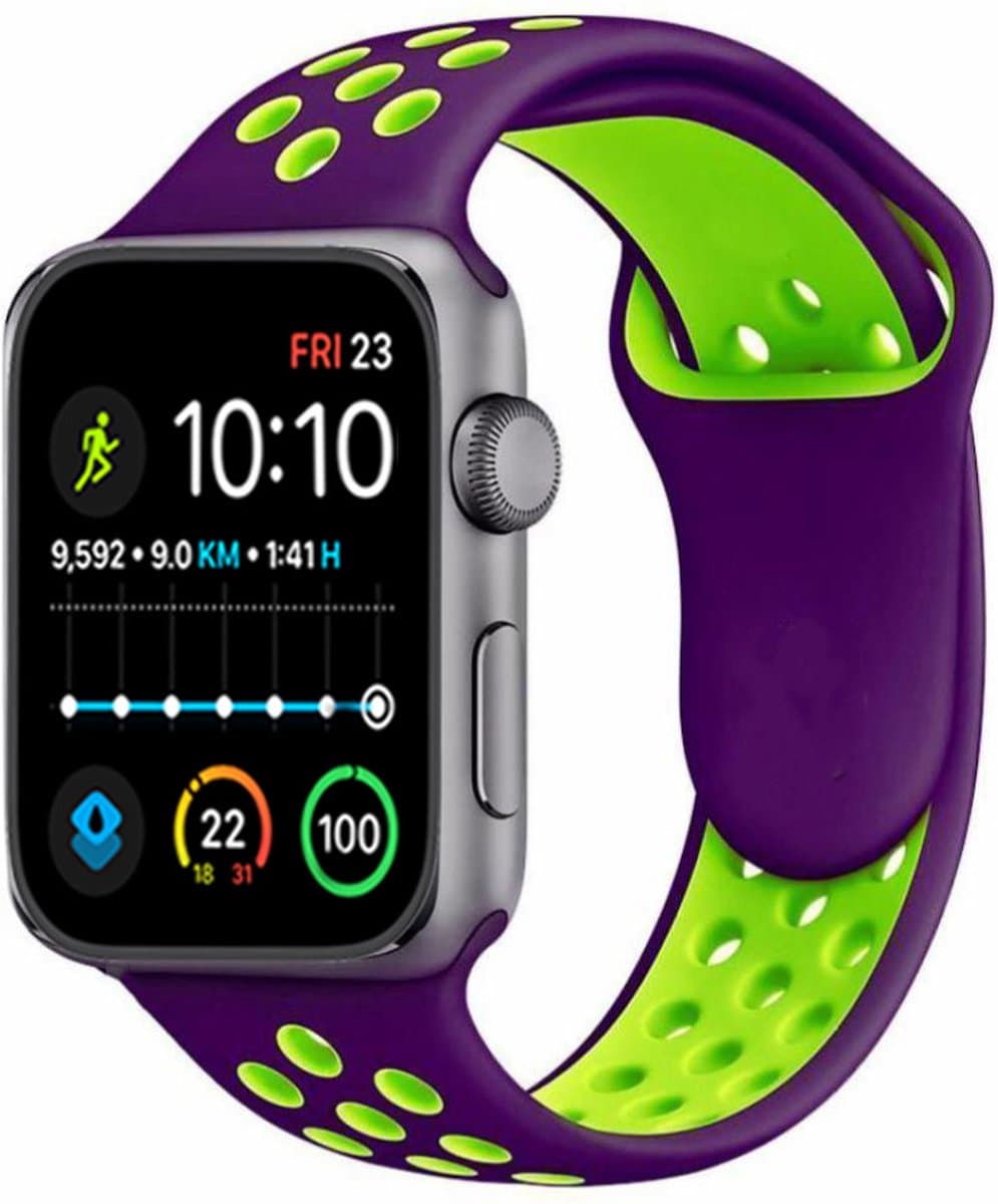 Royal Supplies RF-93 - Smartwatch - Smartwatch Dames - Smartwatch Heren - Screenprotector- Groen/Paars — afbeelding 1