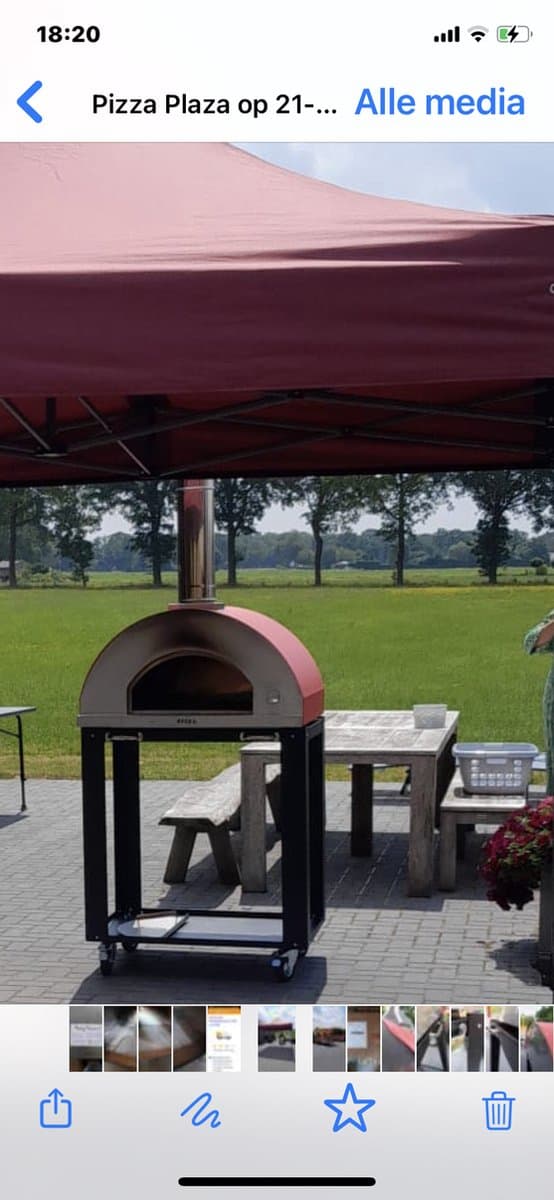 BEEK - Grande - pizzaoven - houtgestookt - Rood - tot 4 pizza's tegelijk — afbeelding 1