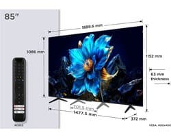 Smart TV TCL 85P7K 85" 4K Ultra HD HDR QLED