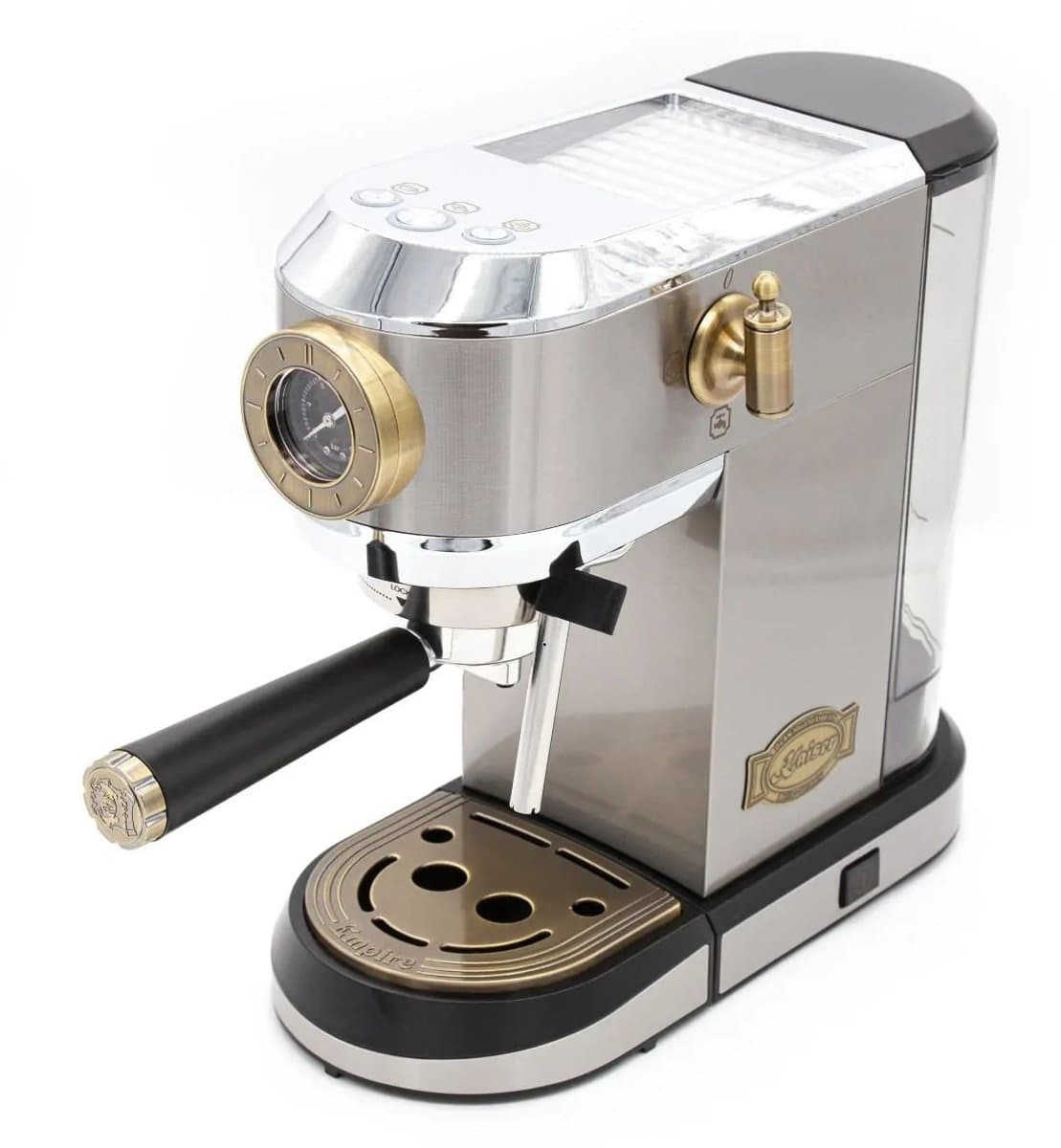 Koffiezetapparaat - espressomachine - Kaiser - KA 2001 R Empire - espressomachine met portafilter - 19 bar - roestvrij staal — afbeelding 1