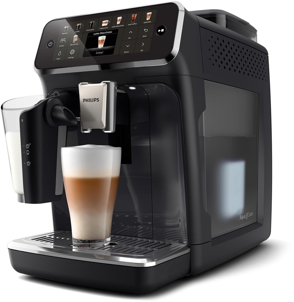Philips 5500 Series - Espressomachine - 20 Warme & Koude Dranken - LatteGo Melksysteem - 40% Stiller - QuickStart - AquaClean Filter - Volautomatisch - Zwart - Koffiemachine met bonen - EP5541/50 — afbeelding 1