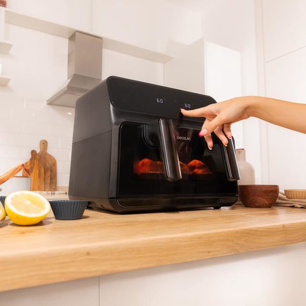 Cecotec 04986 friteuse Enkel 9 l Vrijstaand 2850 W Heteluchtfriteuse Zwart — afbeelding 1