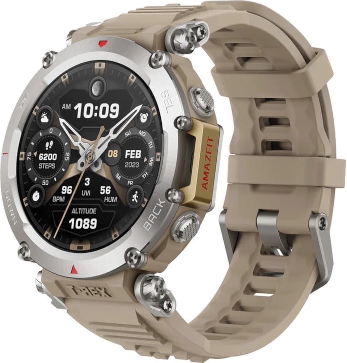 Amazfit T-Rex Ultra Outdoor Smartwatch, dual-band GPS, route-import en 6 navigatie, vrijduikondersteuning en 10 ATM waterdichtheid, -30 °C ultralage temperatuur werking in militaire kwaliteit — afbeelding 1
