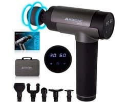 Draagbaar Massagepistool met LCD-scherm en 6 Opzetstukken - 30 Niveaus