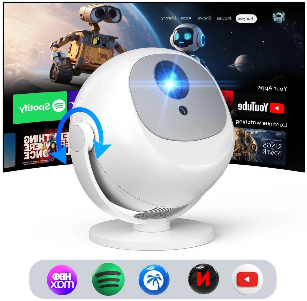 Mini Beamer - Projector met Wifi - Bluetooth — afbeelding 1