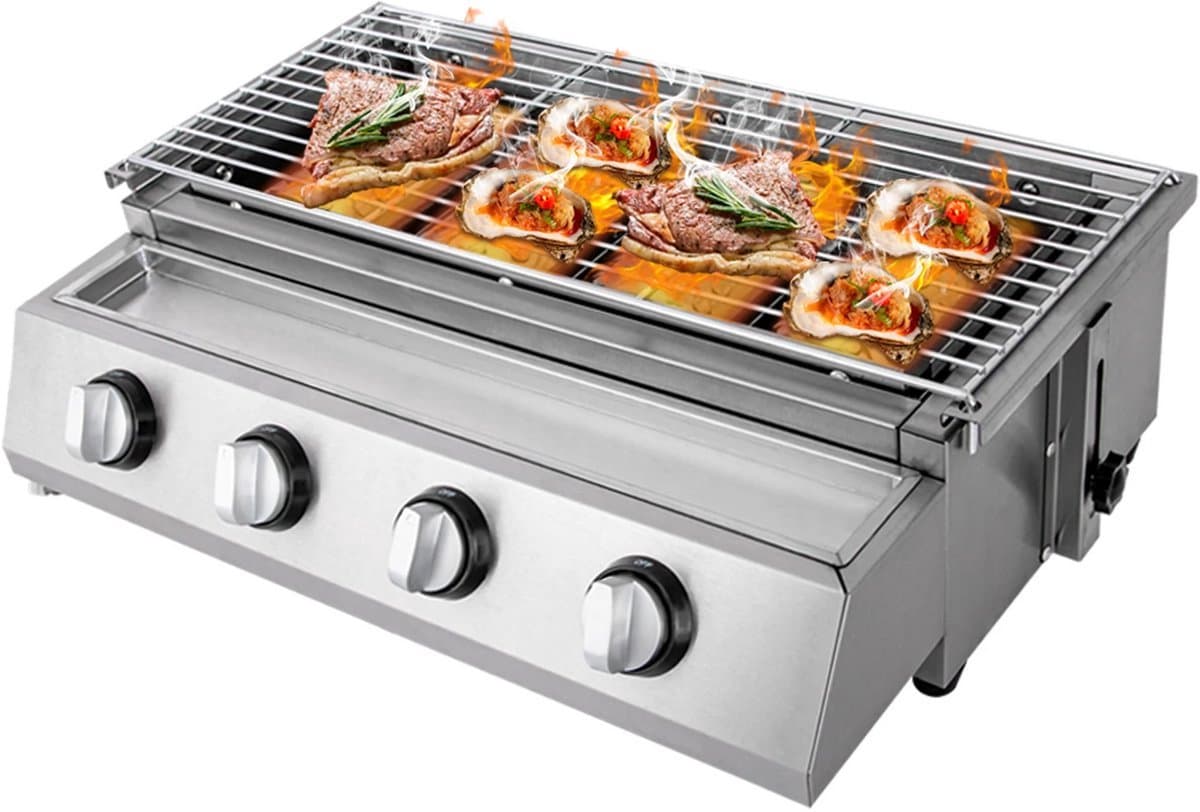 Gas bbq - buitenkeuken - RVS - Barbecue - barbeque - barbecues - gas - familie - eten gezelligheid — afbeelding 1