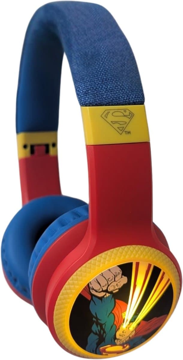 Superman - Led Light Up design - junior bluetooth hoofdtelefoon — afbeelding 1
