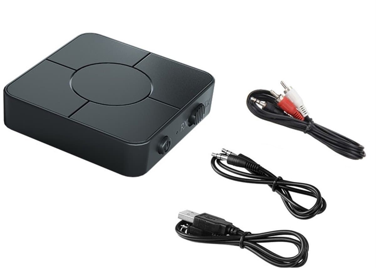 Bluetooth Transmitter & Receiver 2 in 1 - BT 5.0 - 3.5MM AUX / RCA - Bluetooth Zender - Bluetooth Ontvanger - Bluetooth Transmitter - Bluetooth Receiver - met RCA kabel - zwart — afbeelding 1