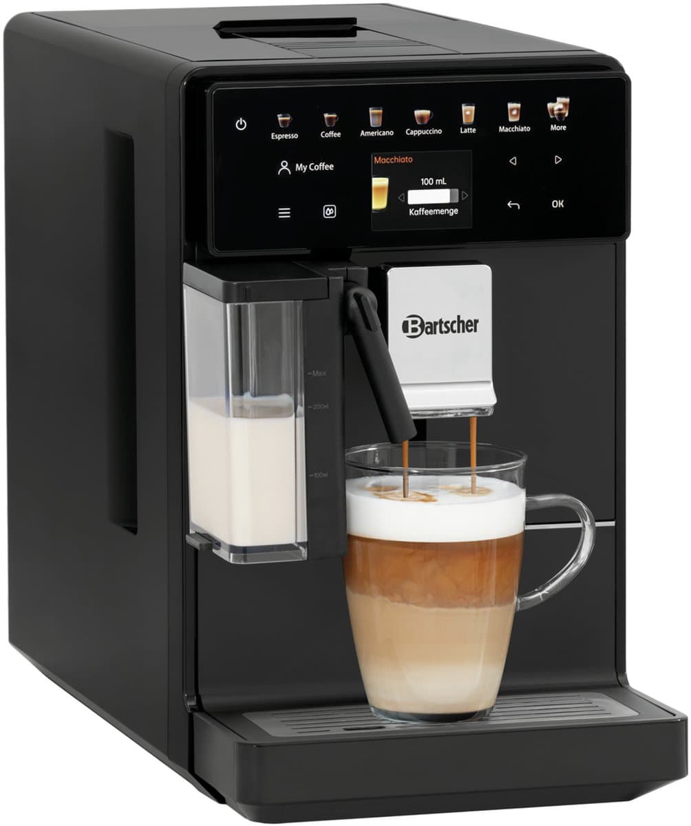 Bartscher Volautomatische Koffiemachine Easy Slim 200 - 15 Programma’s - 200g Bonenreservoir - 1.3L Watertank - Compact Design - 215x455x345mm - Horeca Koffiemachine - Koffieapparaat — afbeelding 1
