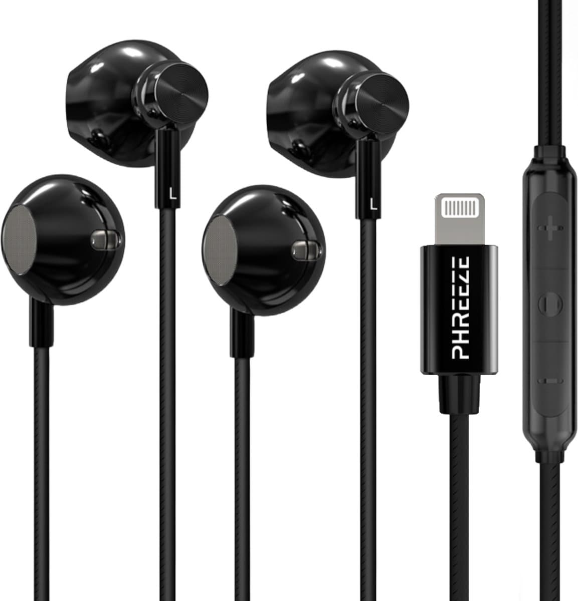 Bedrade Oordopjes geschikt voor iPhone oortjes - Bedraad - 2 Stuks - Werkt Direct - Geschikt voor Apple Lightning ( 14, 13, 12, 11, X, Pro Max Xs ) Oordoppen met Draad — afbeelding 1
