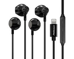 Bedrade Oordopjes geschikt voor iPhone oortjes - Bedraad - 2 Stuks - Werkt Direct - Geschikt voor Apple Lightning ( 14, 13, 12, 11, X, Pro Max Xs ) Oordoppen met Draad