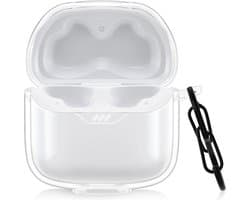 kwmobile Earphones Case for JBL Tune Flex Case - Clear TPU Silicone Earbuds Cover - Transparent