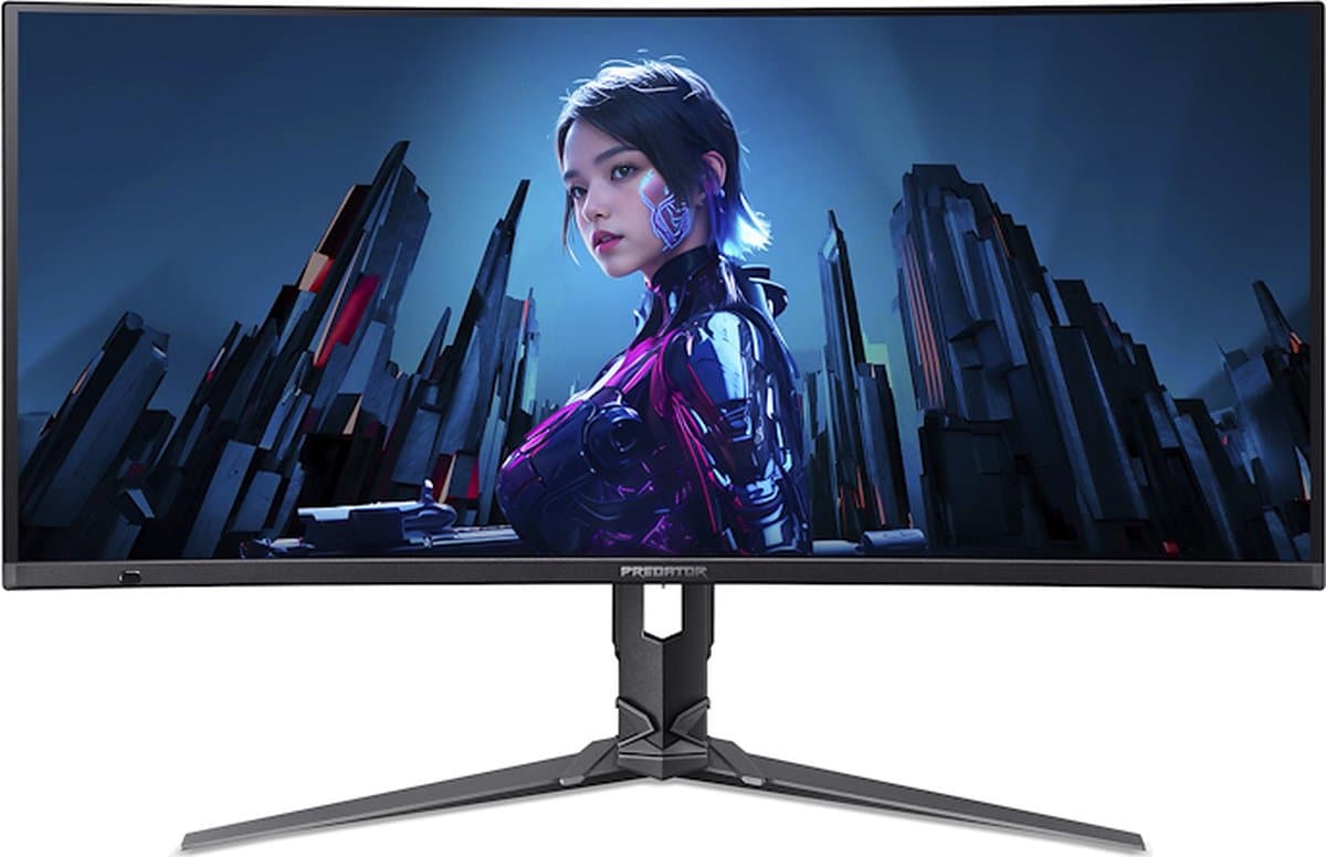 Acer Predator UM.CXXEE.501 computer monitor 86,4 cm (34") 3440 x 1440 Pixels UltraWide Quad HD QD-OLED Zwart — afbeelding 1