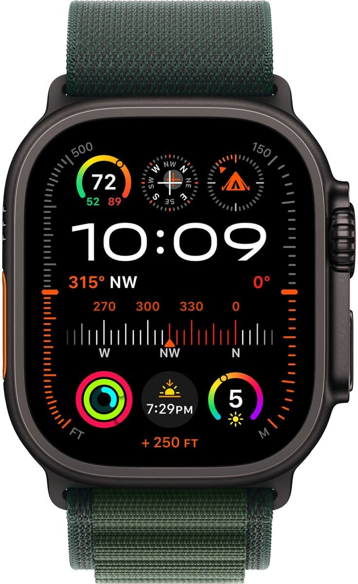 Apple Watch Ultra 2 Black TC Green Alpine Large — afbeelding 1