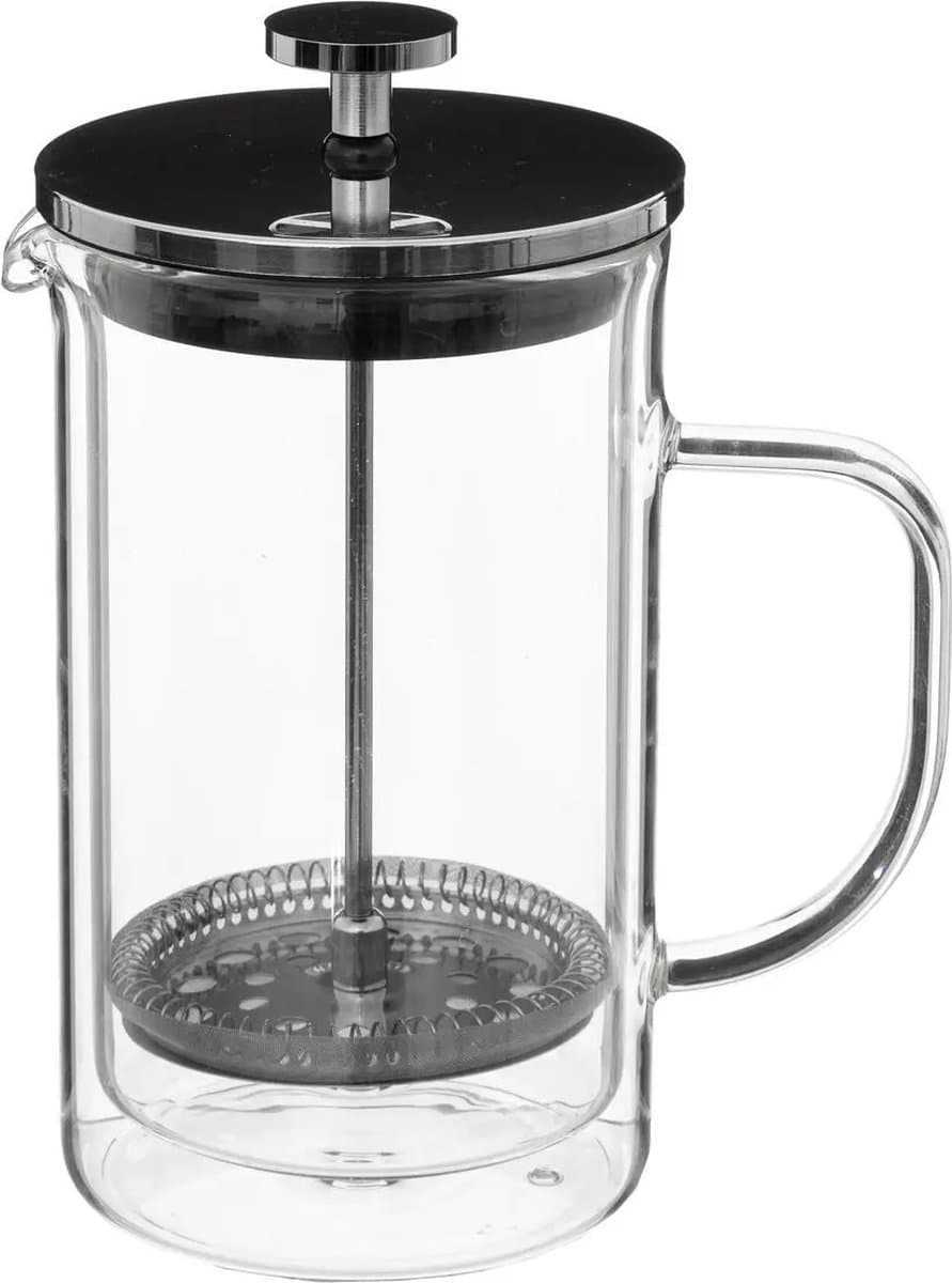 Secret de Gourmet French press cafetiere - dubbelwandig glas - 600 ml — afbeelding 1