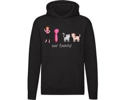 Familie | hond | kat | familie | airfryer | vrouw | zelfstandig | gezellig | Unisex | Trui | Sweater | Capuchon