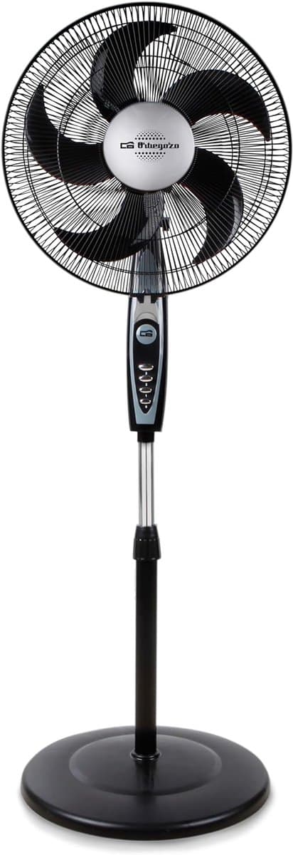 Staande ventilator 60W – 3 snelheden – oscillerend – hoogte verstelbaar tot 128 cm – 5 bladen — afbeelding 1