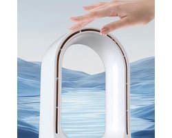 Bladloze Ventilator - Luchtblazer Circulator - Persoonlijk Comfort - 120-Graden Oscillatie - 38x13x38 cm - Wit