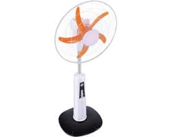 Staande Ventilator - Vloer Ventilator - Buiten Koelen - Zonne-energie Compatibel - 51x50x25 cm - Zwart