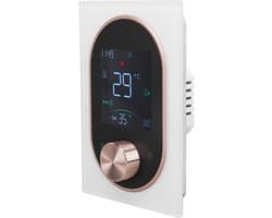 Slimme Thermostaat - Verwarmingsthermostaat Programmeerbaar - Temperatuur Regelen - Touchscreen Kleurendisplay - 86 x 86 mm - Wit