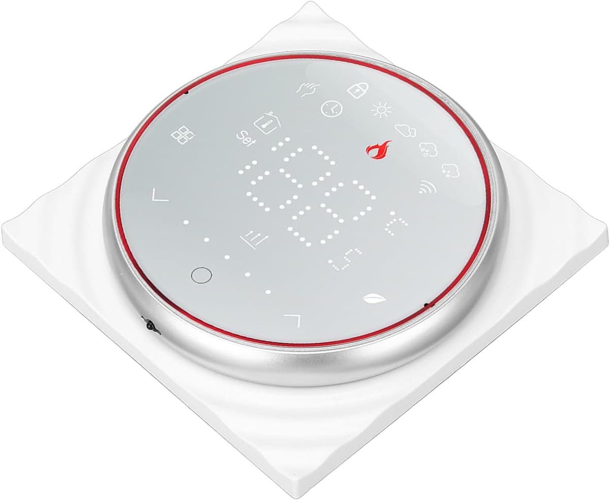 Slimme Thermostaat - Programmeerbare Controller - Energie Besparen - 5+1+1 Schema - 13mm Paneel - Wit — afbeelding 1