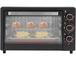 Mini Oven - Compacte Keukenoven - Eten Bereiden - Ruime Inhoud 22L - 1000 Watt - Zwart