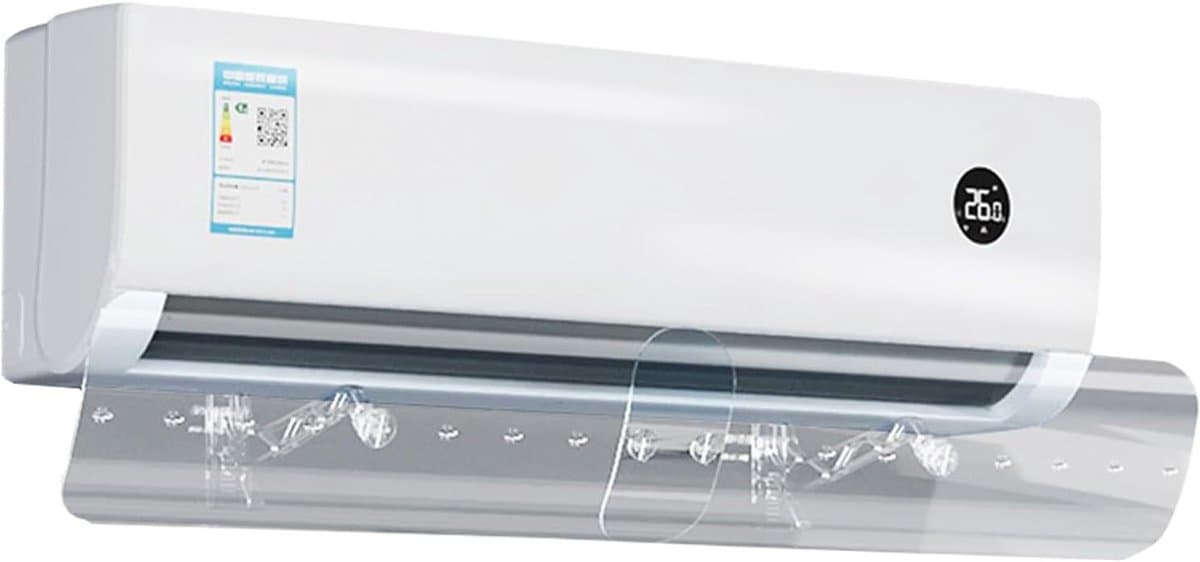 Airco Luchtgeleider - Windbescherming Airco - Comfort Vergroten - Verstelbare Luchtstroom - 50-102cm - Wit — afbeelding 1