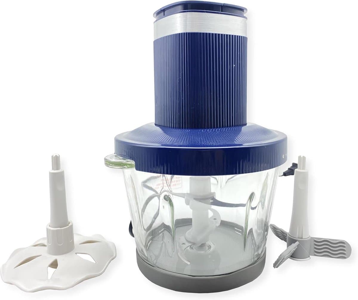 Voedselhakselaar - Keukenmachine - Snel Ingrediënten Snijden - Dubbele Snelheid - 2 Liter - Blauw — afbeelding 1