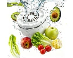 Bestrijdingsmiddelenwasmachine - Groente- en fruitwasmachine - 15W krachtige vortex - 4 instelbare snelheden - Groente- en fruitreiniger - 10,4 x 6,0 cm - Wit