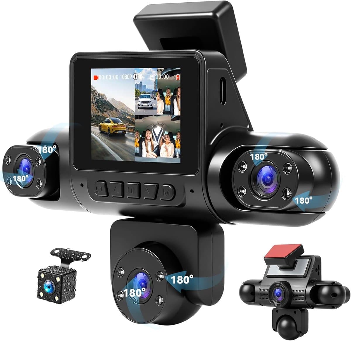 5-kanaals dashcam 1080P auto dashcam 5 camera - ShopVlot — afbeelding 1