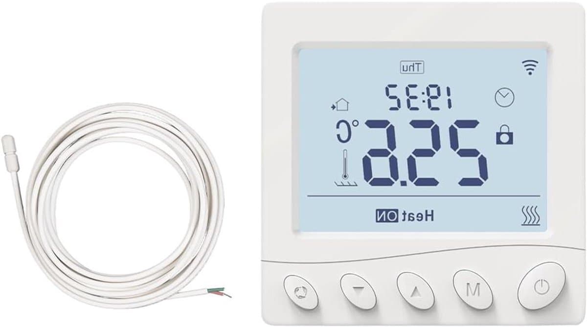 Slimme Thermostaat - Vloerverwarming Bediening - Comfort Verhoging - App Bediening - 17x12x7 cm - Wit — afbeelding 1