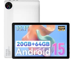 Hotlight- Android 15 Tablet - 10.1 inch - 20(3+17)GB RAM/64GB ROM– 5000mAh - Wit