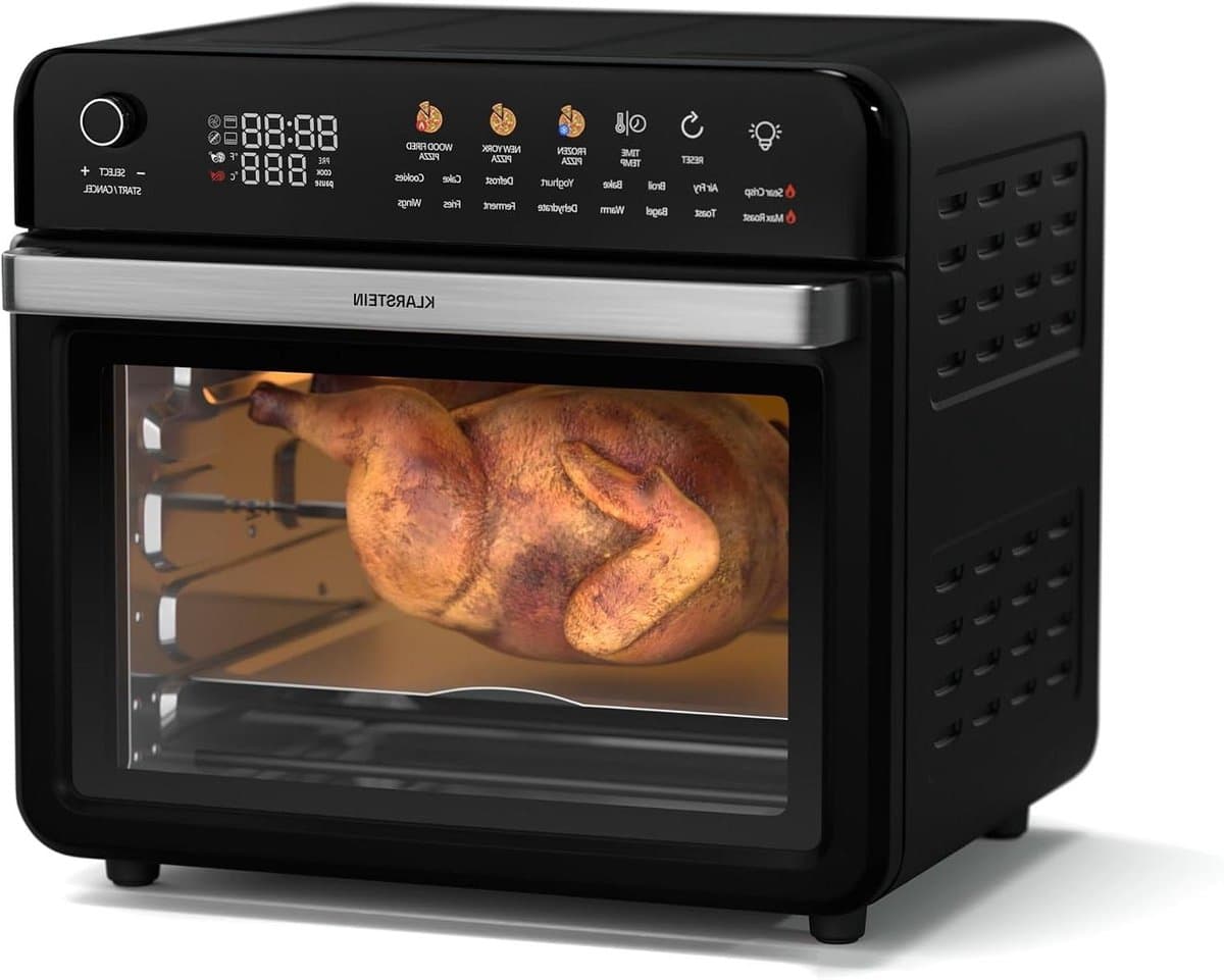 Heteluchtfriteuse - Olievrije Frituur - Gezond Koken - 19 Programma's - 34 Liter - Zwart — afbeelding 1