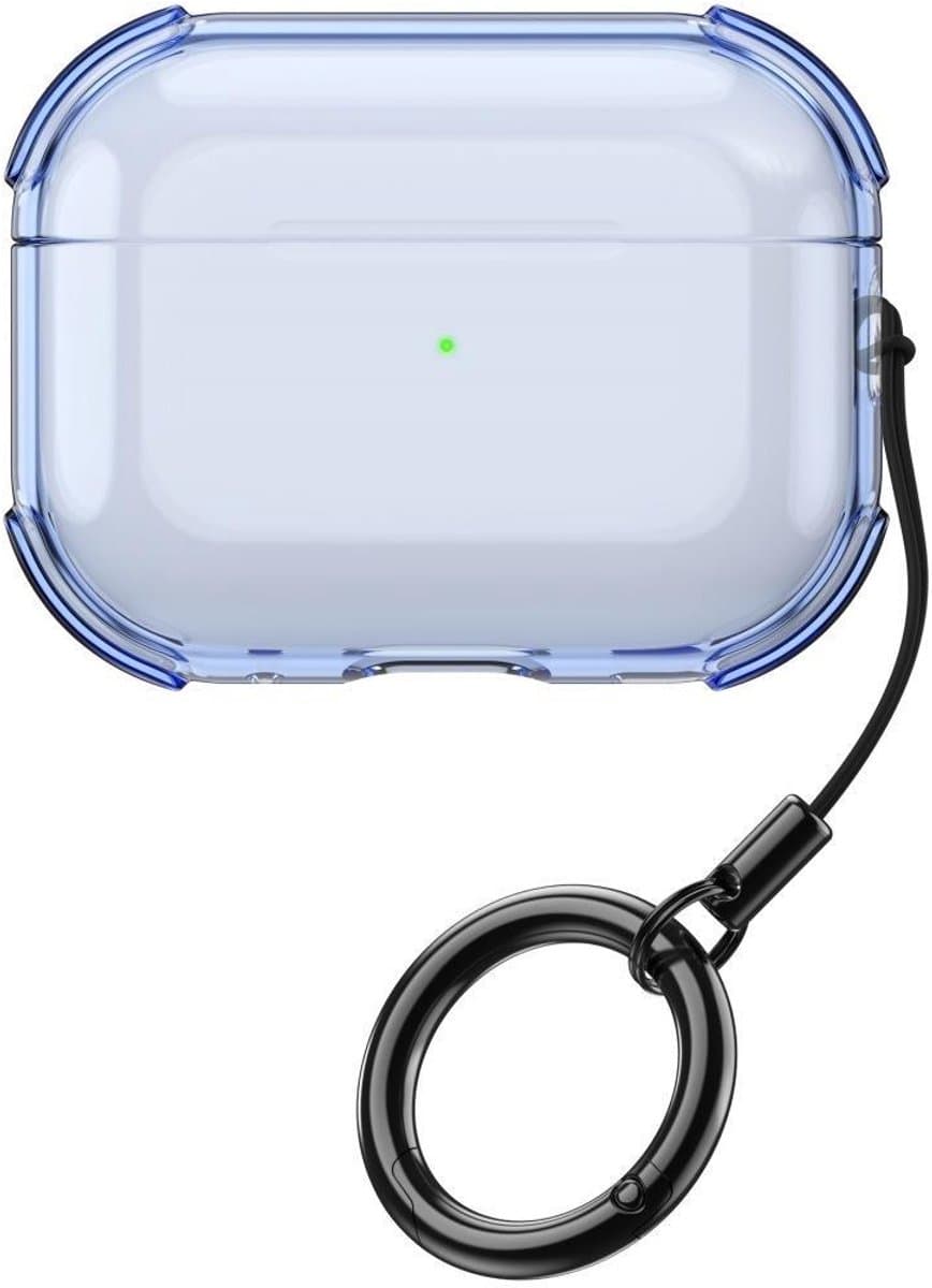 Mobigear Hoesje geschikt voor Apple AirPods Pro 3 Hoesje Flexibel TPU | Mobigear Crystal Clip - Blauw — afbeelding 1