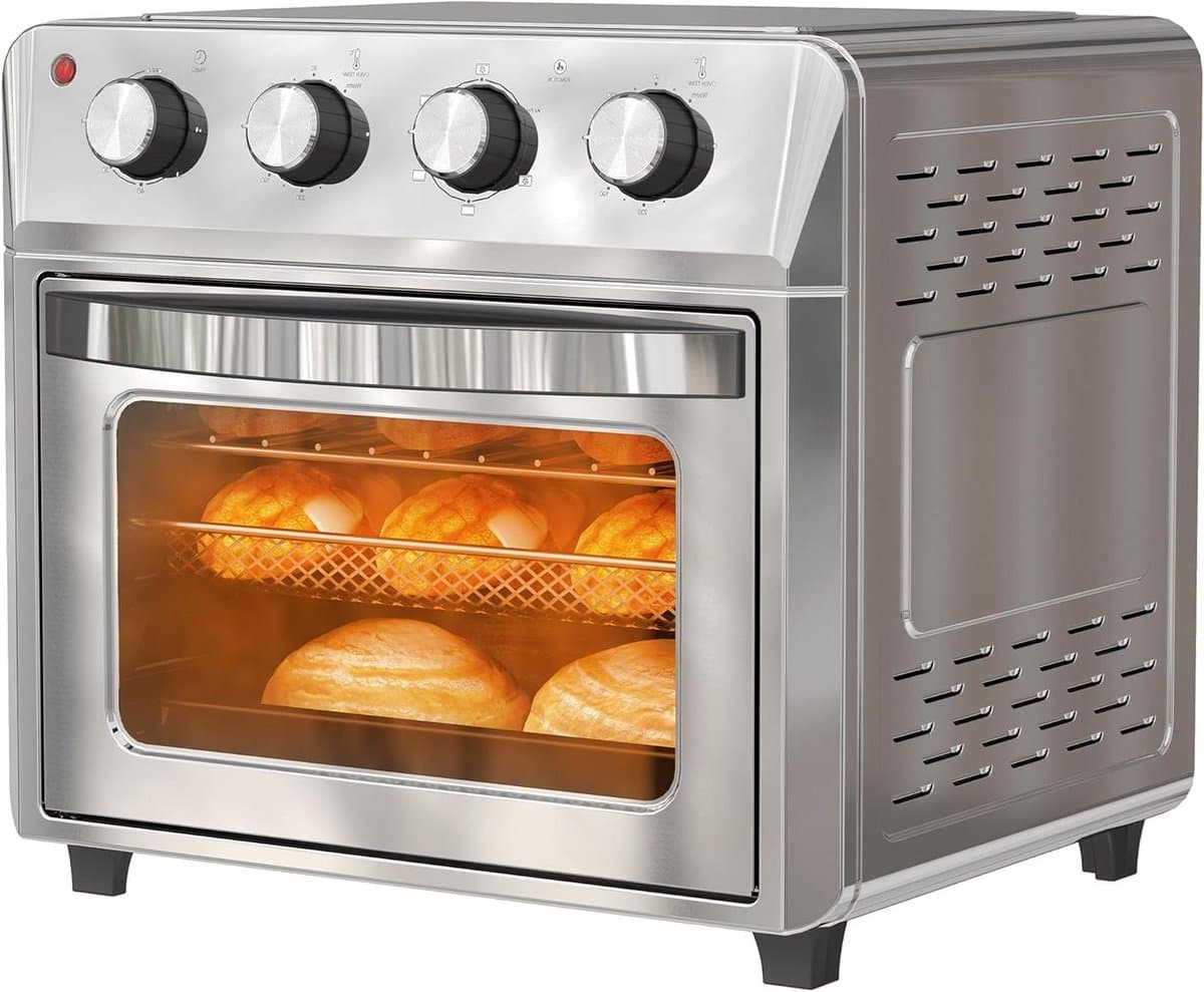 Mini Ovens - Heet luchtoven - Gezond Koken - 360 Graden Hete Lucht - 24 Liter - Zilver — afbeelding 1