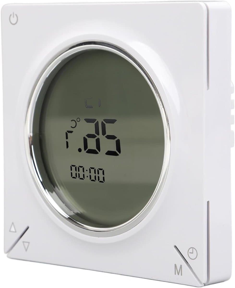 Slimme Elektrische Thermostaat - Digitale Kamerthermostaat - Energie Besparen - LCD Scherm met Geheugen - 16A Laadvermogen - Wit — afbeelding 1