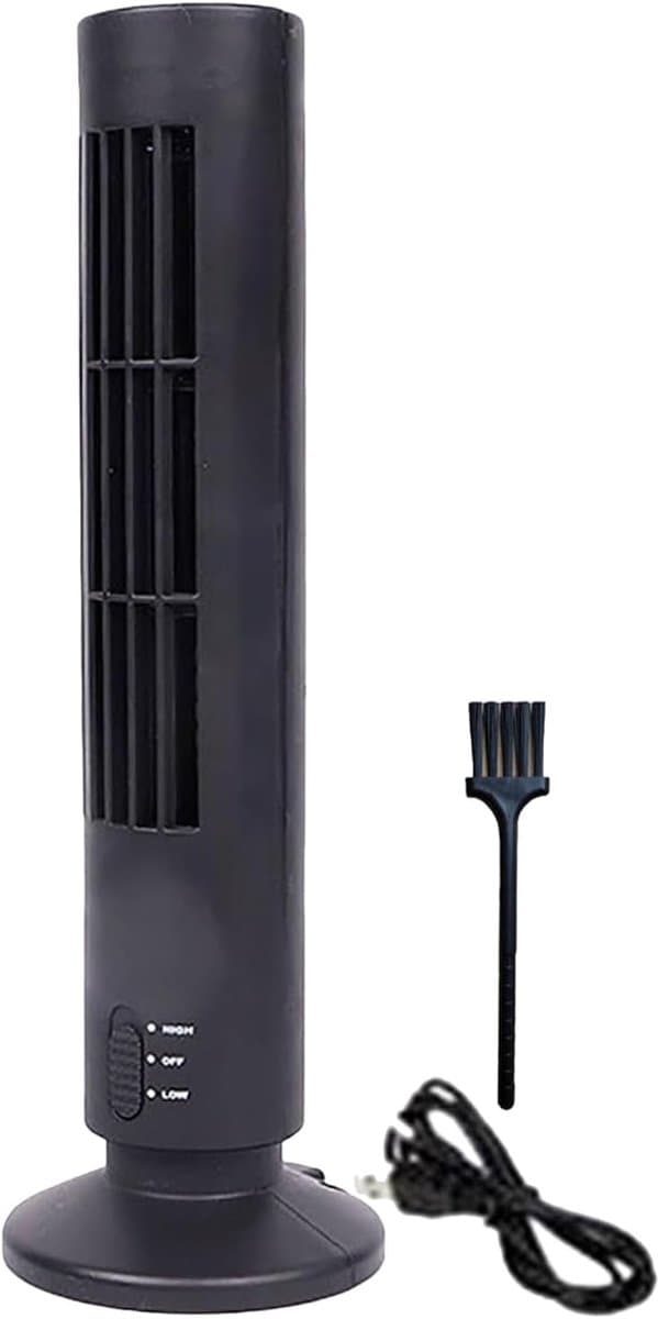 Bladloze Staande Ventilator - Verticale Elektrische Koeler - Thuis Koelen - Stille Energiezuinige Werking - Compact Ontwerp - Zwart — afbeelding 1