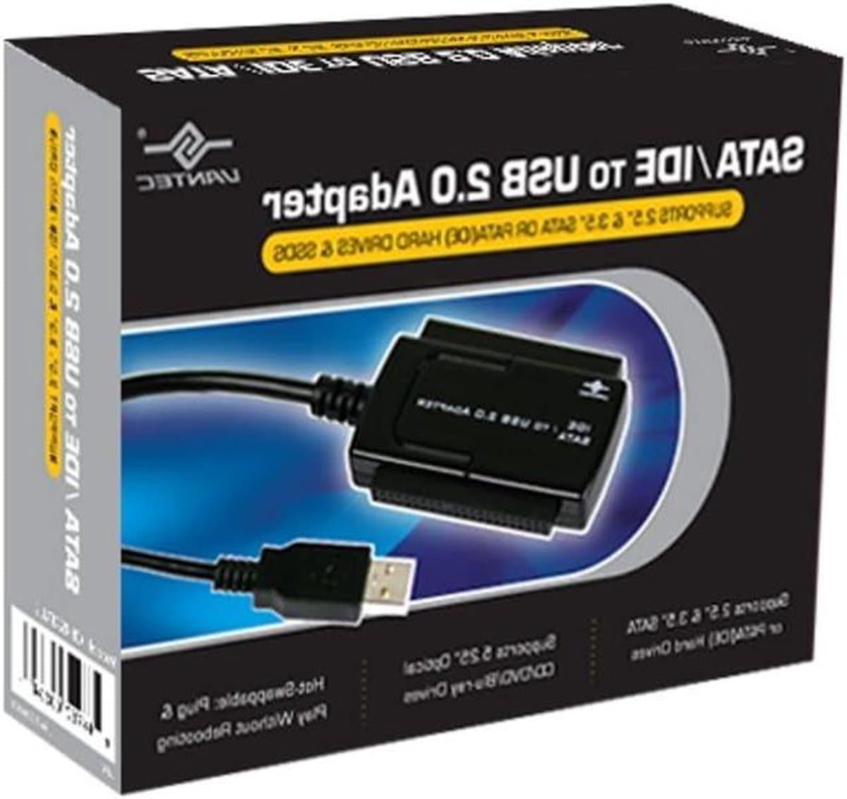 SATA IDE USB Adapter - Externe Harddisk Adapter - Data Overzetten - Ondersteunt 2.5 3.5 5.25 Inch - 1.5TB Capaciteit — afbeelding 1