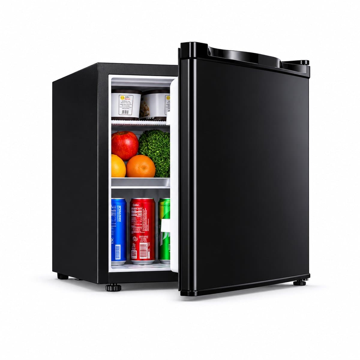 Celestul Mini Koelkast 46L - Koelkast met Vriesvak - Stille Minibar 41 dB - Compacte Koelkast voor Slaapkamer, Kantoor & Studentenkamer - Zwart — afbeelding 1
