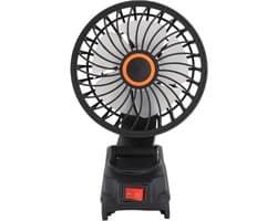 Draadloze Werkplaatsventilator - Draagbare Koeler - Persoonlijke Koeling - Dubbele USB Poorten - 4 Inch - Wit