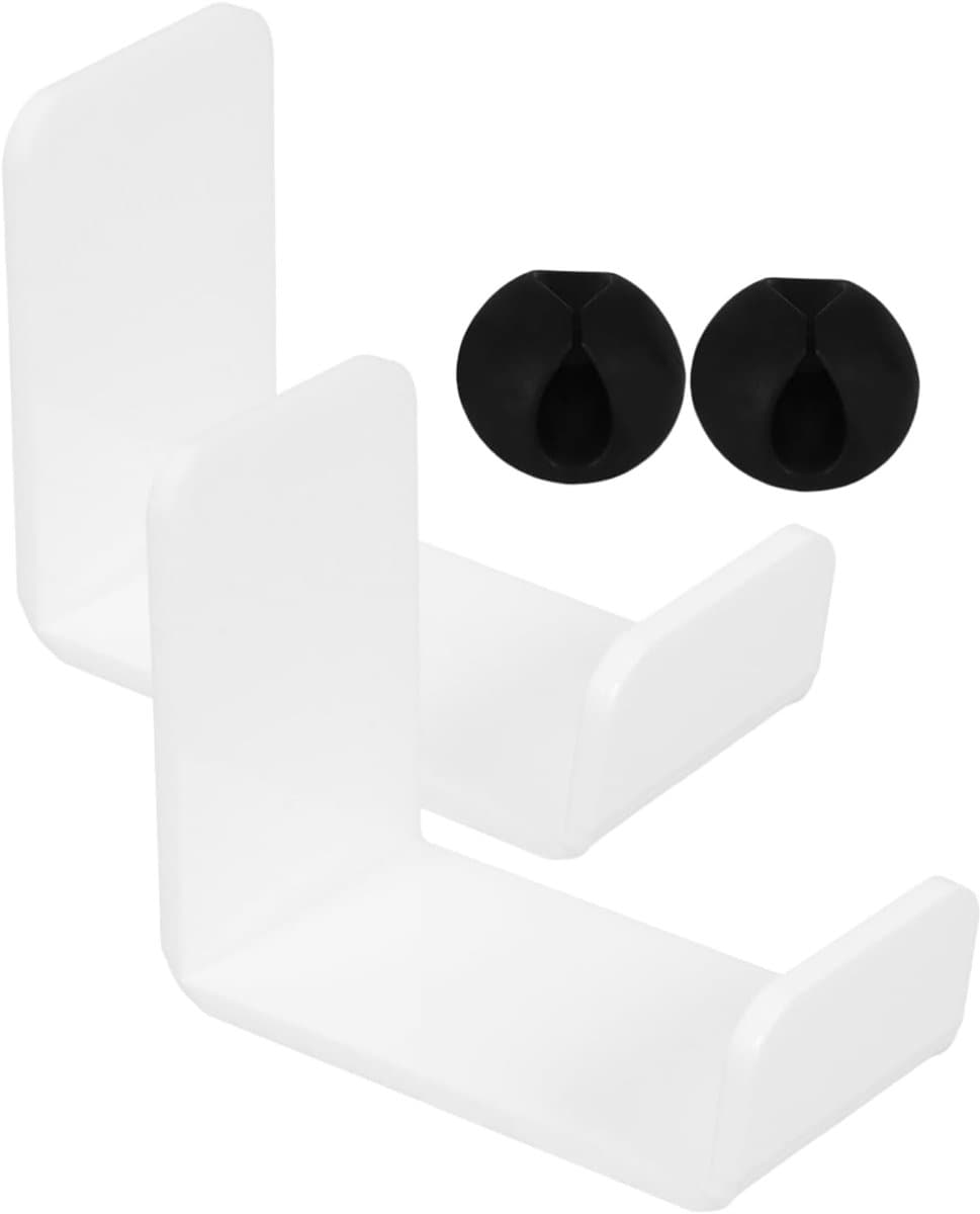 Koptelefoon Hanger - Headset Rek - Opbergen - Zelfklevend - 7.9 x 4.5 x 6.6 cm - Wit — afbeelding 1