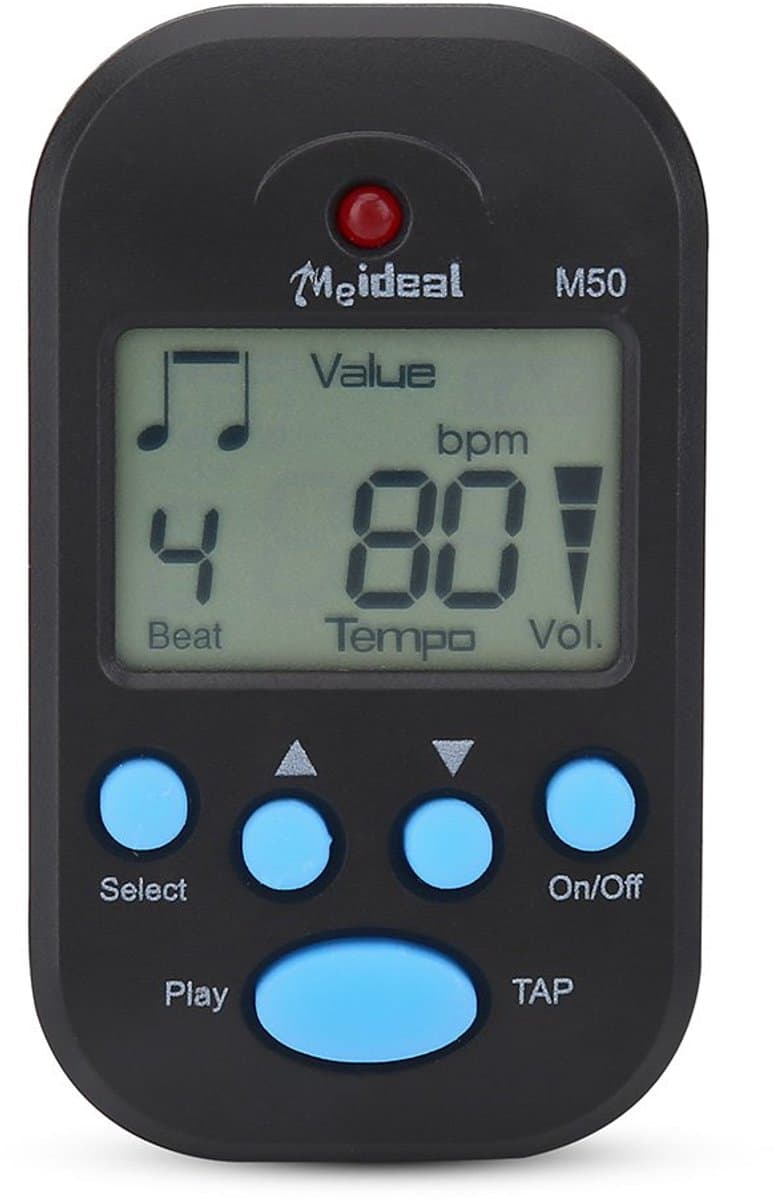 Metronoom - Draagbare Mini Metronoom - Clip-On Metronoom - Digitale Metronoom - 30-280 BPM - Clip & Koord - Hoofdtelefoon Uitgang - Batterij Inbegrepen — afbeelding 1