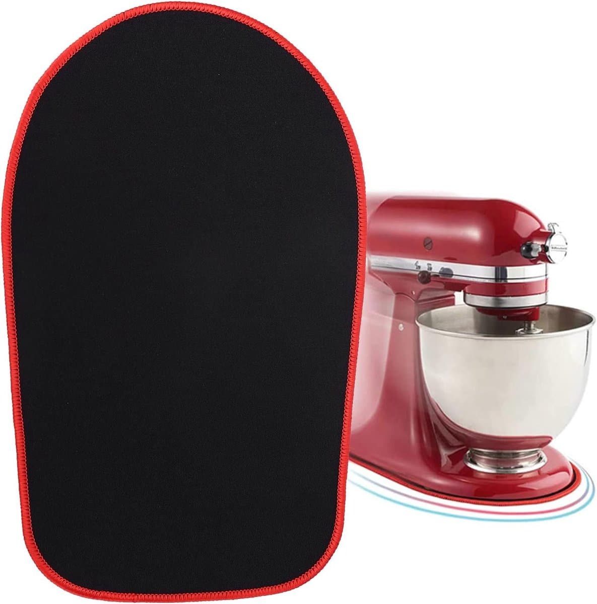 Mixer Slider Mat - Mixer Mat Keukenmachine - Keukenmachine Verplaatsen - Duurzaam Rubber en Polyester - Past op 6.5-8L - Zwart — afbeelding 1