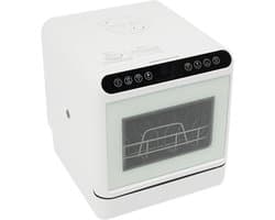 Mini vaatwasser - Compacte vaatwasser tafelmodel - Snel afwassen - Zelfreinigend met hetelucht - 6 Liter - Wit