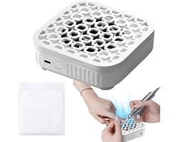 Nagel Stofafzuiger - Manicure Reiniger - Stofvrij Werken - Compact Ontwerp - 13.7 cm - Wit
