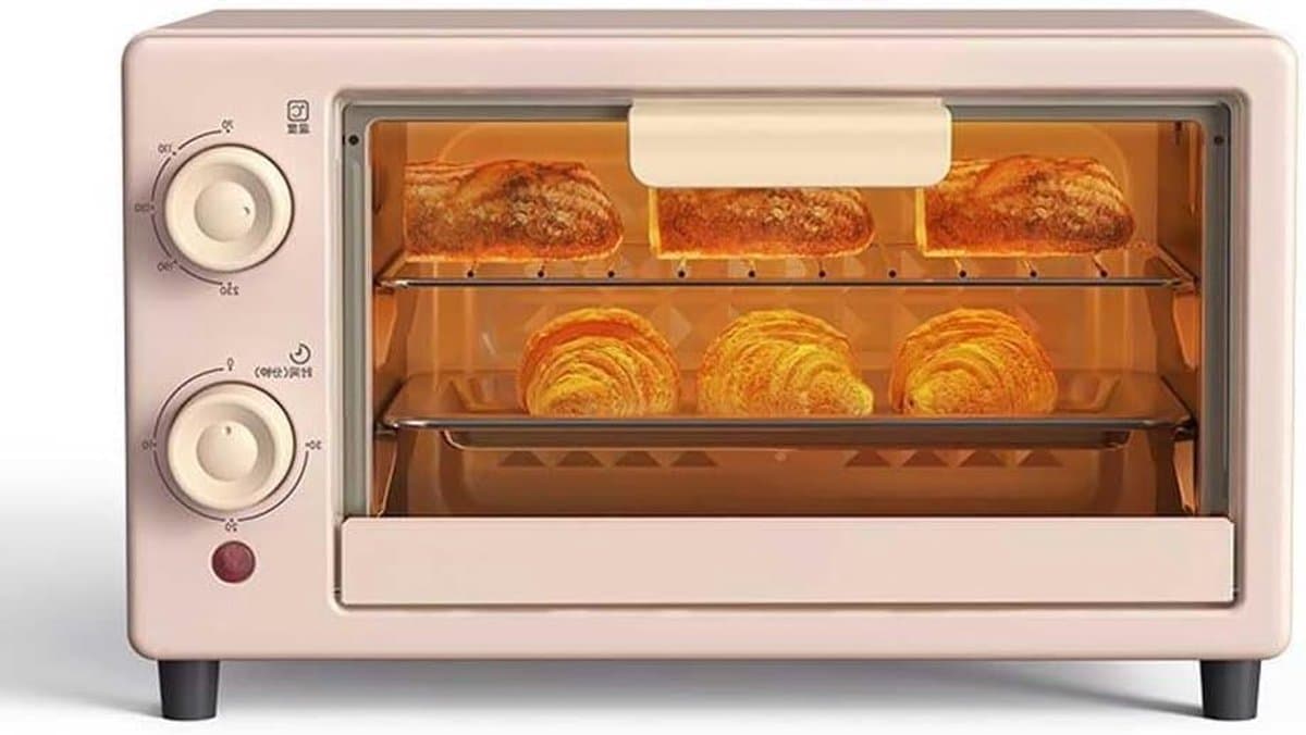 Mini Oven - Tafeloven Airfryer - Bakken en Grillen - Convectie Verwarmings-technologie - 10 Liter Capaciteit - Roze — afbeelding 1